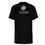 Camiseta Plus Size Preta Personalizada 100% Algodão Fio 30.1 Premium