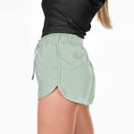 Short Tactel Liso Feminino Cinza