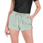 Short Tactel Liso Feminino Cinza