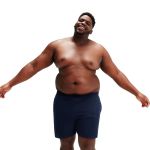 Short Tactel Liso Masculino Plus Size Azul Marinho