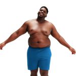 Short Tactel Liso Masculino Plus Size Azul Bebe