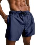 Short Tactel Liso Elastano Masculino Azul Marinho