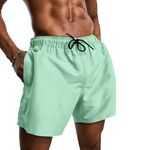 Short Tactel Liso Elastano Masculino Verde Agua