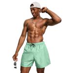 Short Tactel Liso Elastano Masculino Verde Agua