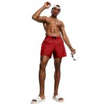 Short Tactel Liso Elastano Masculino Vermelho