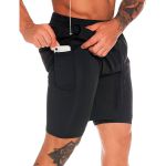 Short Dryfit Termico 2 Em 1 Liso Preto