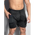 Short Dryfit Termico 2 Em 1 Liso Preto