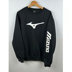 Moletom S/Capuz Mizuno preta 