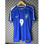 Camisa Retrô Brasil Home 1998 Ronaldinho Gaúcho N°9 (NACIONAL PREMIUM) 
