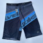 Bermuda Surf Quiksilver Preta/Azul/Branco 