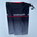 Bermuda Surf Quiksilver Preta/Vermelha/Cinza