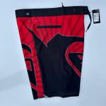Bermuda Surf Quiksilver Preta/Vermelho/Branco