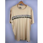 Camisa Quiksilver Bege Escrita No Peito 