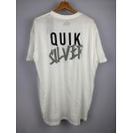 Camisa quiksilver escrita nas costas branca 
