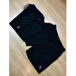 Bermuda Tactel Preta Le Coq Simbolo Com Escrita- Vermelho/Branco/Azul