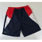 Bermuda Tactel Lacoste Azul Marinho detalhe Vermelho