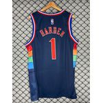 Regata Nba Philadelphia 76ers Azul Escuro 1 Harden Especial 75 Anos 