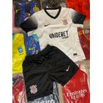 Conjunto Infantil Corinthians 24/25 home fan lisa gola preta