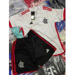 Conjunto Infantil Flamengo 24/25 Away fan lisa 