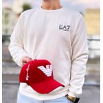 Moletom S/Capuz Armani EA7 Off White