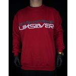 Moletom s/capuz vermelho quiksilver