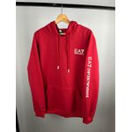 Moletom C/Capuz Armani EA7 Vermelho com escrita na manga 