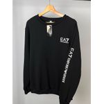 Moletom S/Capuz Armani EA7 Preto com escrita na manga 