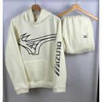 Conjunto de Moletom C/Capuz Mizuno off white