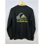 Moletom S/ Capuz - Quiksilver Preto com Amarelo