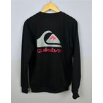 Moletom S/ Capuz - Quiksilver Preto com vermelho