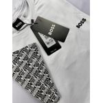 Camisa Peruana Boss Branca Escrita Na Manga
