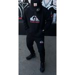 Conjunto Moletom Quiksilver S/Capuz Preto/Vermelho