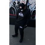 Conjunto Moletom Quiksilver S/Capuz Preto/Cinza