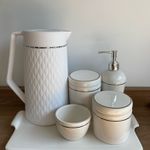 Kit Higiene Branco Filhete prata