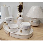 Kit Higiene completo porcelana filhete ouro LUXO