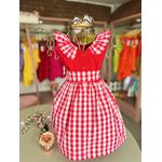 Vestido Beatriz - Xadrez Vermelho