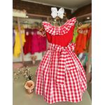 Vestido Beatriz - Xadrez Vermelho