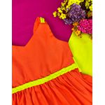 Vestido Nina -laranja/lima