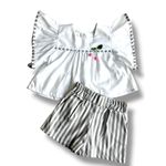 Conjunto Melinda listras cinzas