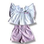 Conjunto Melinda listras rosa
