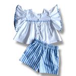 Conjunto Melinda listras azul