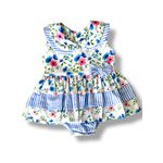 Body Vestido Talita - Floral Azul 