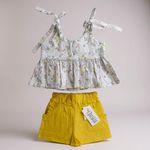 Conjunto Sarinha - Floral amarelo