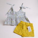 Conjunto Sarinha - Floral amarelo