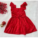 Vestido Gola Quadrada - Vermelho