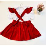 Jardineira Lany - Vermelho-branco