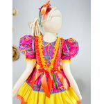 Vestido Junino Luxo Borbulhas de amor- estampa exclusiva digital 