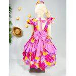 Vestido Junino Luxo Chamego meu rosa 