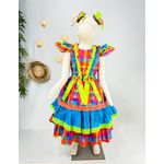 Vestido Junino Luxo Ana Maria - estampa exclusiva digital