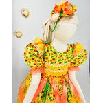 Vestido Junino luxo Rainha do milho - estampa exclusiva digital